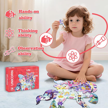 GIVEITALL Irregular Animal Puzzles for Kids Ages 4-6 6-8 8-10 10-12 Year Old,Panda Puzzle 180 Pieces Enlightening Floor Puzzle Game Creative Gifts for Boys Girls (Panda)