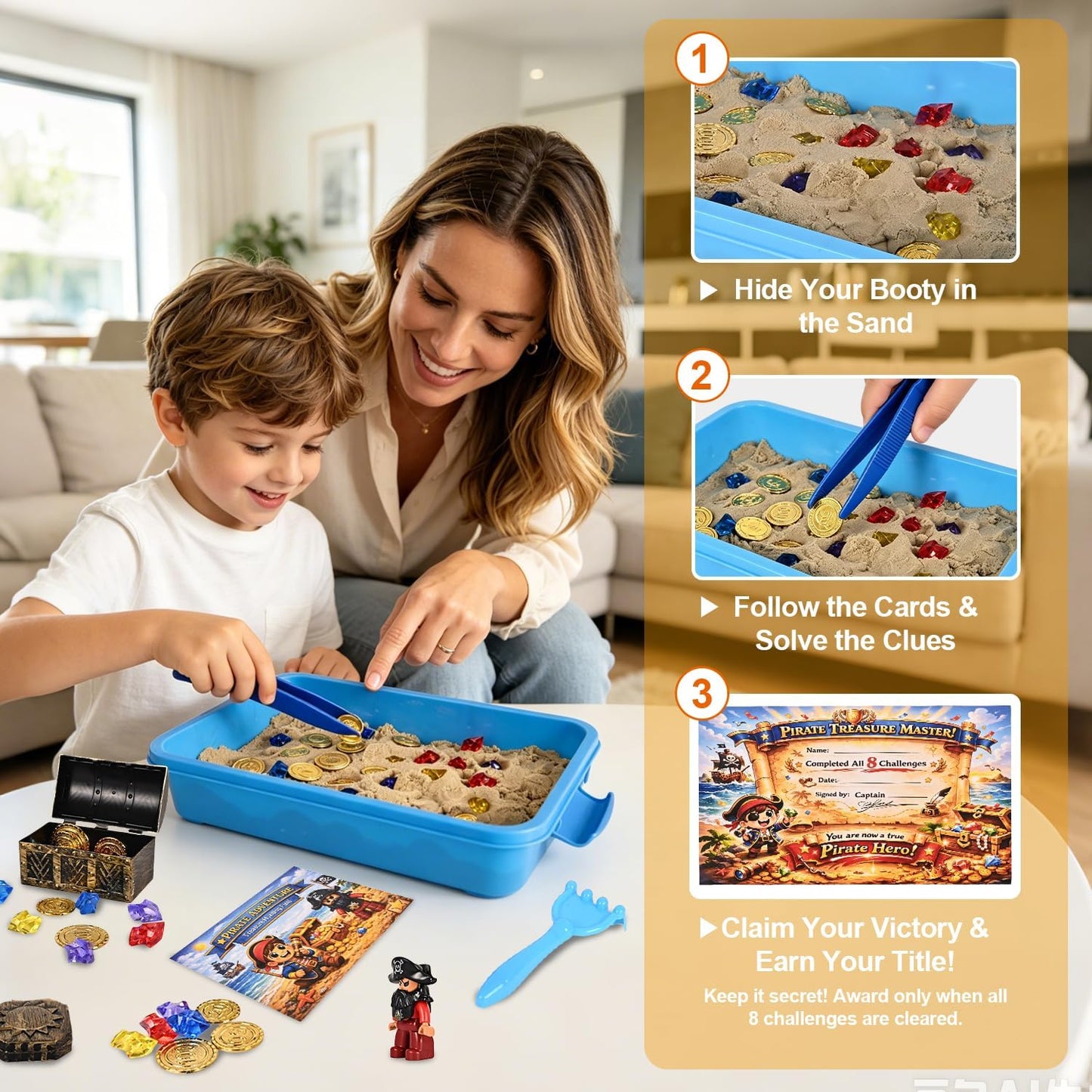 Space Sensory Bin for Toddler, Science Themed with 8 Planets & Star Map, No-Mess Soft Pom Poms for Preschool Learning, Gifts for Boys Girls Age 3 4 5 6+