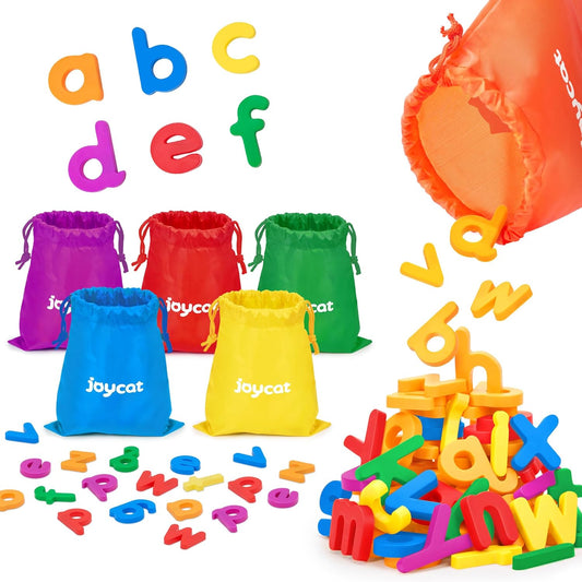 JoyCat Magnetic Letters, 312 Pieces Lowercase Alphabet Fridge Magnets, ABC Magnets for Toddlers Kids, Educational Learning Plastic Letters Set for Kindergarten Classroom