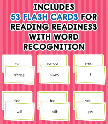 Carson Dellosa 54 Sight Words Flash Cards Kindergarten, Vocabulary and Phonics Flashcards for Toddlers 3-5 years, Preschool and Kindergarten Learning Activities for Kids Ages 4 and Up