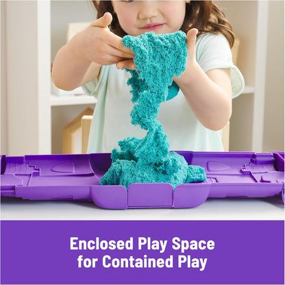 Kinetic Sand Mold n’ Flow with 1.5lbs Red & Teal Play Sand, 3 Tools, Sensory Toys for Kids Ages 3 and up