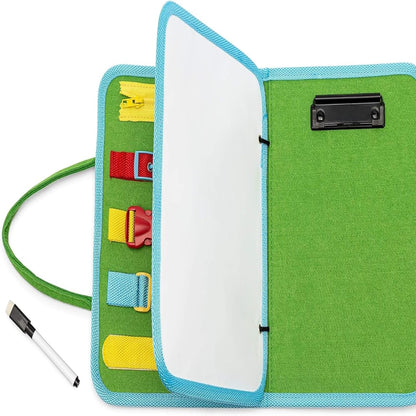 Vangoddy Portable Quiet Book for Toddlers, Perfect Screen-Free Toy for Kids, Travel Busy Board & Activity Center for Airplane & Car