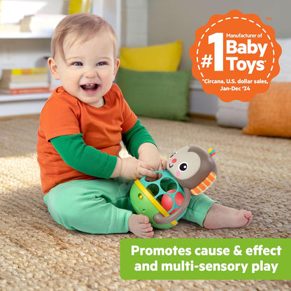 Bright Starts Oball Musical Toy, Jingle & Shake Pal, BPA-Free Easy-Grasp Baby Rattle Toy, Ages Newborn+