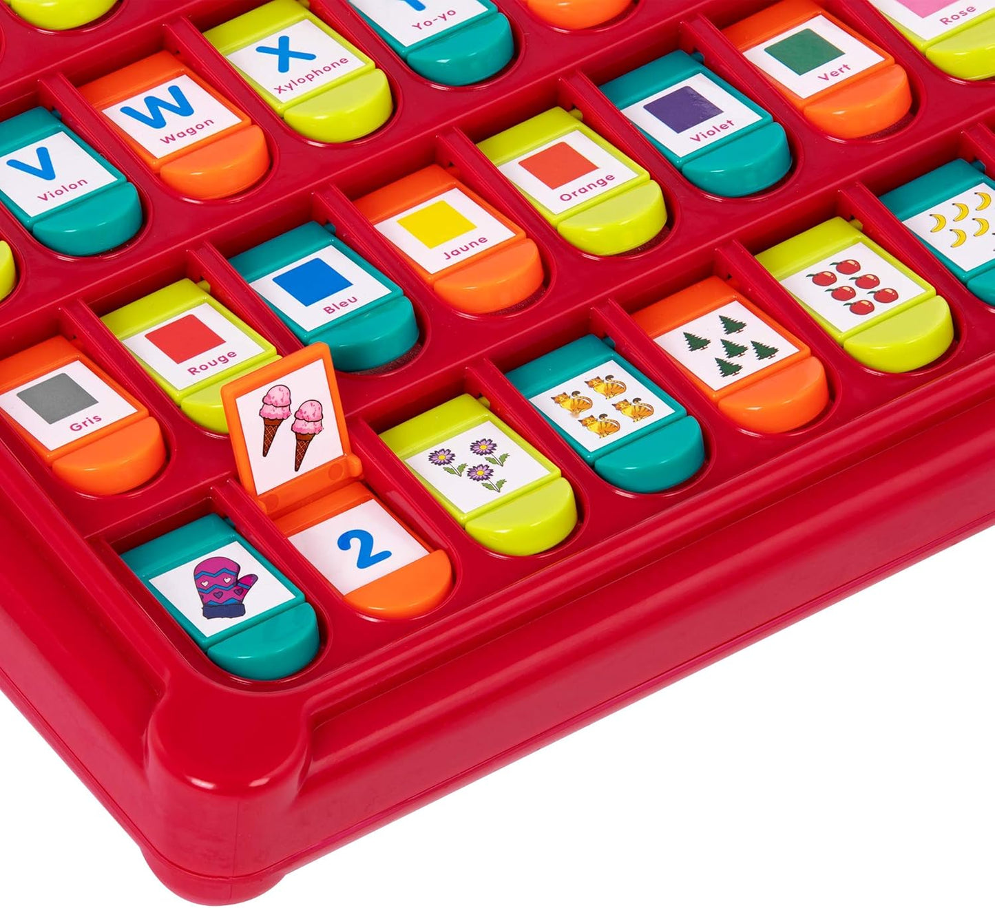 Battat - Alphabet Cache-Cache - French Alphabet Toy for Learning - 50 Pop-Up Flaps - Letters, Words, Numbers, Colors, Shapes - Educational Toy for Toddlers, Kids - 3 Years +