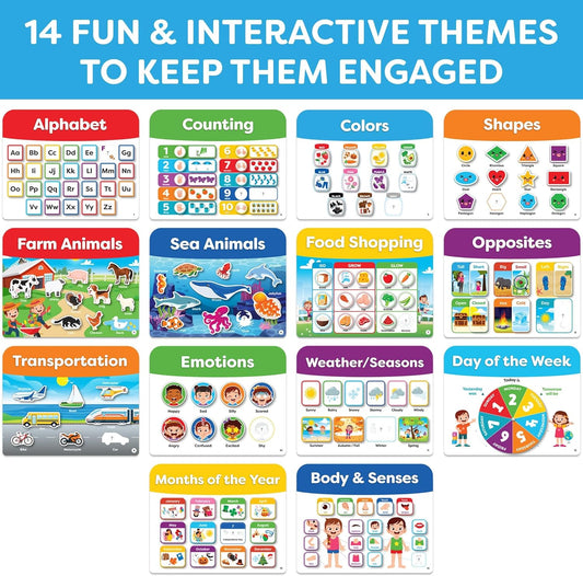Montessori Preschool Busy Book for Toddlers Ages 3 and Up - Preassembled - Preschool Learning Activities Montessori Educational Toys - Gifts for 3 Year Old Boys, Toddler Learning Toys Activities