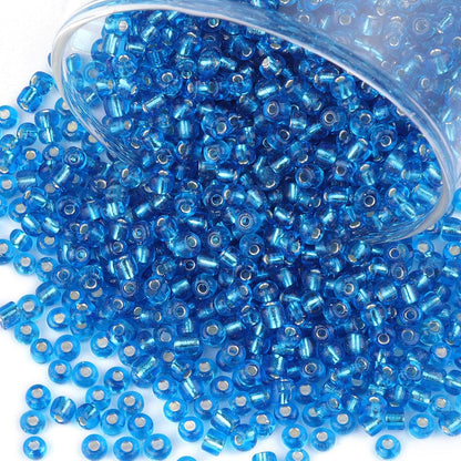 10100 Pcs Size 11/0 Glass Seed Beads, 2 mm Dark Green Small Mini Spacer Loose Pony Beads for Jewelry Making and DIY Crafts - Colors B