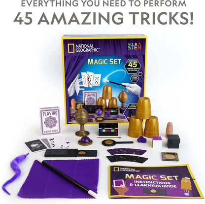 National Geographic Mega Magic Set - More Than 75 Magic Tricks for Kids to Perform with Steps, Video Instructions for Each Trick Provided by a Professional Magician (Amazon Exclusive)