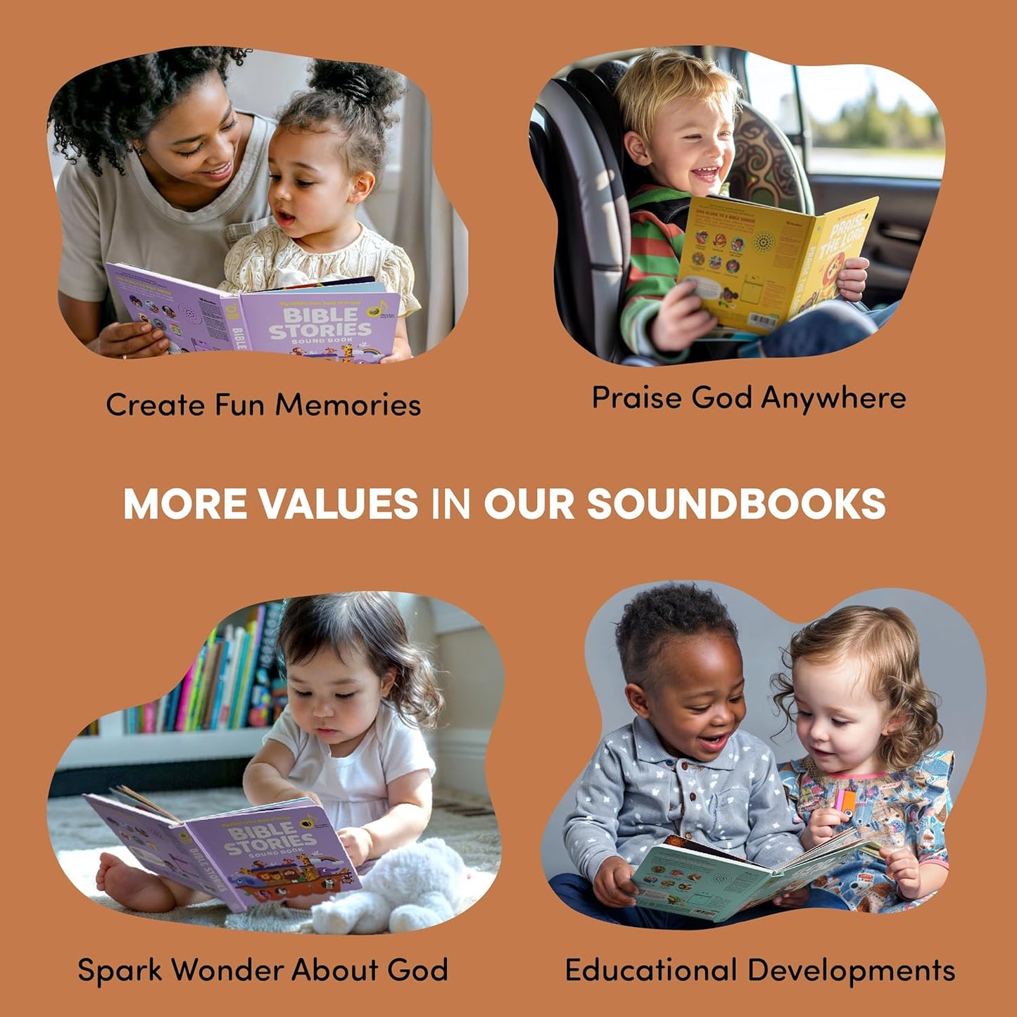 Dance with Jesus Christian Sound Books for Kids - 6 Bible Songs for Toddlers – Christian Gifts for Kids - Baby Bible for Baptism, Christening, Dedication Gifts, Sunday School, Preschool Homeschool