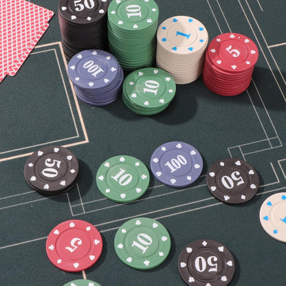 400Pc Numbered Fake Poker Chips Mahjong Chips 4g Light Weight Plastic Counting Chips Value Price Account Counters,Mini Trave Poker Blackjack Sets for Beginner,2 Decks Playing Cards Denominations Games