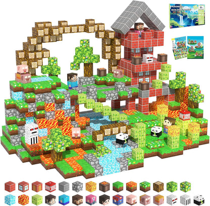 Magnetic Blocks Toys for Kids, 100 PCS Building Blocks Cubes, Stacking Magnetic Tiles Toys for Kids Toddlers Boys Girls Ages 3 4 5 6 7 8-12 Birthday Gifts Party Supplies (Underworld)