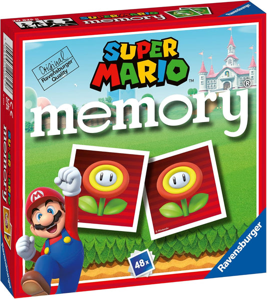 Ravensburger - Memory Super Mario, Board Game, Memory Game for Children 3 Years or Older, 48 Cards, 2 to 6 Players, Italian Version