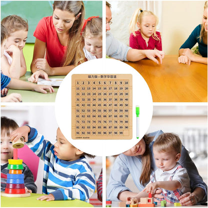 Slide Puzzle 1-99 Number Magnetic Educational Counting Toy - Doodle Board with Pen for Boys Girls Teens | Fun Learning Game for Easter Travel Christmas Holidays and Skill Development
