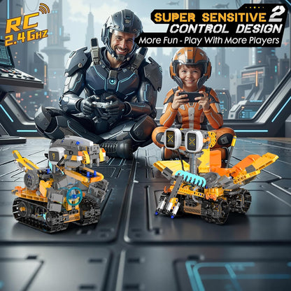 5in1 STEM Robot Building Kits for Kids 6-12, App & Remote Control STEM Dinosaur Tank Robot Building Toys for Kids, 890Pcs DIY Science Building Sets, Erector Sets for Boys Girls Birthday Xmas Gifts
