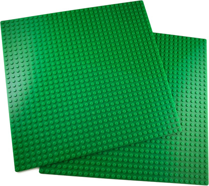 Apostrophe Games Island Building Block Base Plates Compatible with All Major Brands - 3 Pack Beach - 2 Straight & 1 Center Grass add-on to Expand Your Island - 10-1/16" x 10-1/16"Inches