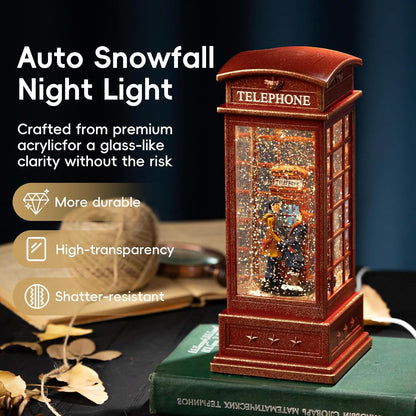 Snow Globe Lantern with Violin Girl – Shatterproof, Glitter Snowglobe 10 Songs Music Box, Led Light, USB or Battery Powered, for Girls Spring Day Gifts Birthday Home Decor Fall Decoration, Silver