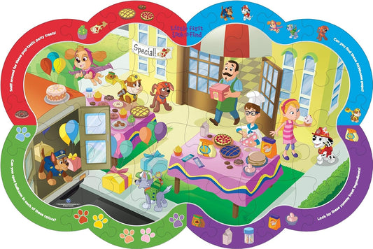 Paw Patrol Floor Puzzles for Kids Ages 3-5 - Bundle with Giant Floor Puzzle, Look and Find Book, Stickers