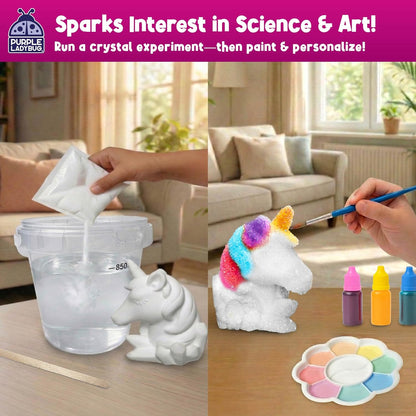 Crystal Growing Kit-Birthday Gifts for Kids Ages 4 5 6 7 8, Crystal Making Experiment for Girls, Grow Your Own Unicorn Crystal, STEM Kit for Girls, Fun Summer Vacation Science Activity for Kids