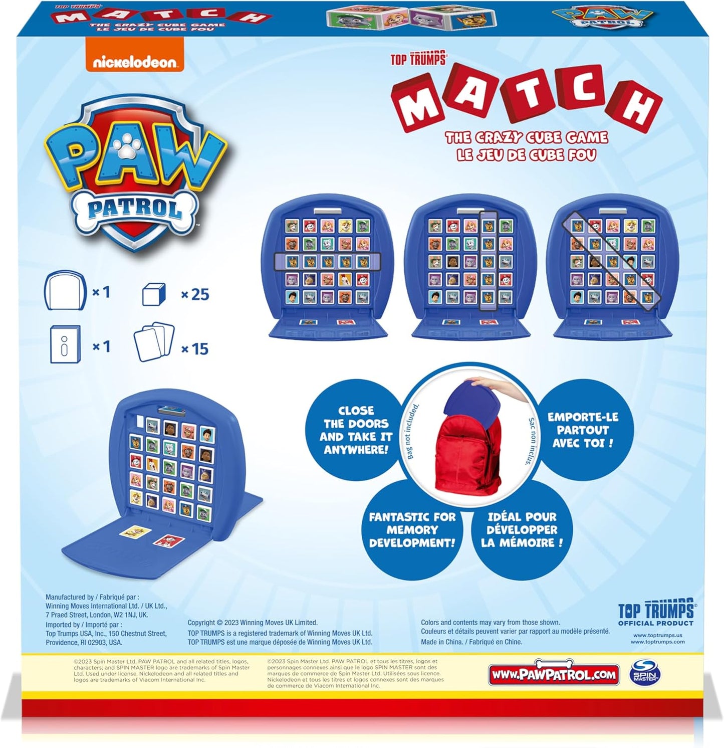 Top Trumps Match Game Paw Patrol - Family Board Games for Kids and Adults - Matching Game and Memory Game - Fun Two Player Kids Games - Memories and Learning, Board Games for Kids 4 and up