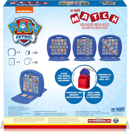 Top Trumps Match Game Paw Patrol - Family Board Games for Kids and Adults - Matching Game and Memory Game - Fun Two Player Kids Games - Memories and Learning, Board Games for Kids 4 and up