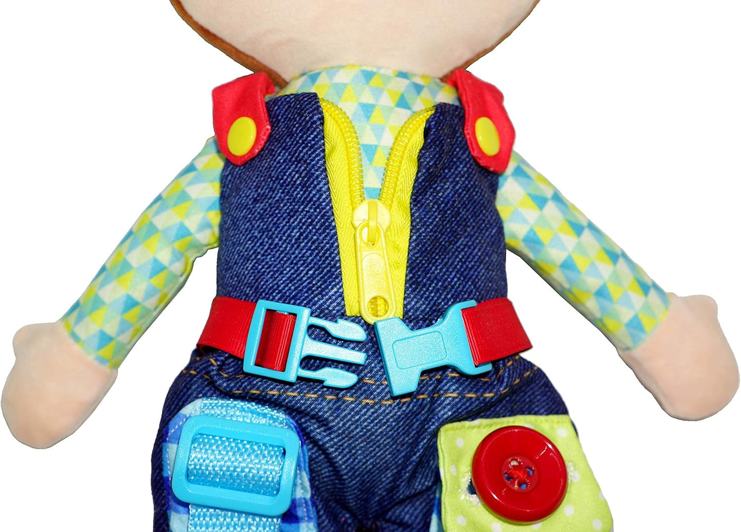 June Garden 16" Dressy Friends Bunnie - Educational Stuffed Plush Doll for Kids and Toddlers 2 Years and Up - Montessori Soft Toy Doll