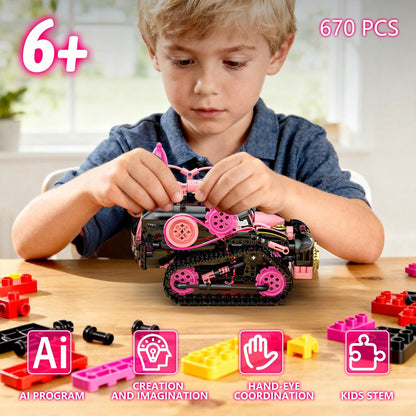 5in1 Robot Building Kits for Kids 6-12, APP & Remote Control STEM Robot Building Toys for Kids Science Learning, Technic Coding Tank Truck Stem Building Sets, Erector Set for Boys Girls Xmas Gifts