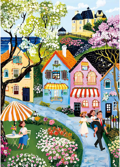 Puzzles for Adults 1000 Pieces,Seaview Campground Jigsaw Puzzle with 1:1 HD Poster, Perfect Interlocking No Dust, Stress Relief Ideal Gift for Family Games