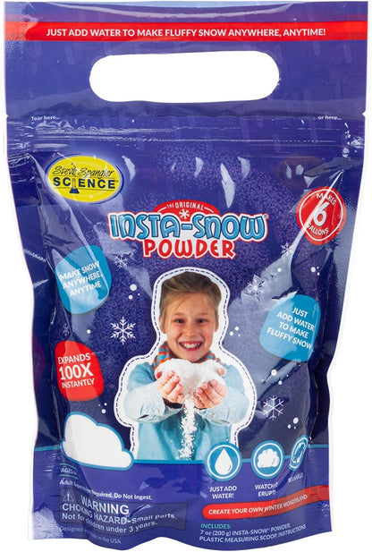 Steve Spangler Science Insta-Snow Powder, STEM Activity for School and Homeschool Activities, Fun & Safe Science Kits, Kids Make Fluffy Snow In Seconds, Top Sensory Toy For Classrooms, 14 oz