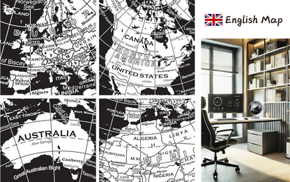 Political Globe Dia 5.5-inch / 14cm- Educational/Geographic - Stainless Steel Arc and Base - School, Home, and Office