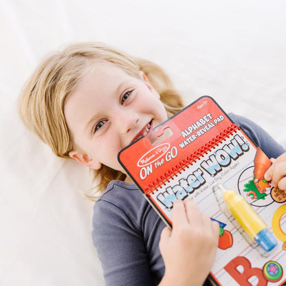 Melissa & Doug On The Go Water Wow! Mess Free Coloring Book, Reusable Water-Reveal Activity Pad, Alphabet, Travel Toys, Party Favors, for Toddlers & Kids Ages 3+ - FSC Certified