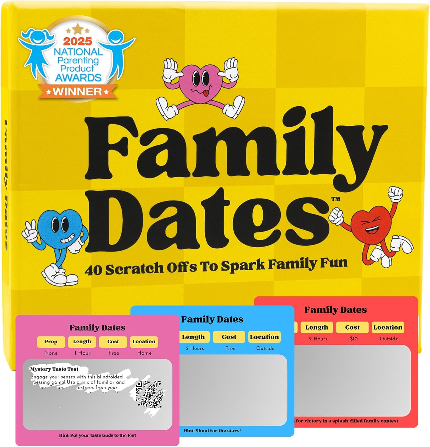 Happy Duo Family Dates 40 Scratch Off Cards – Summer Activities for Kids and Parents – Family Games for Kids and Adults