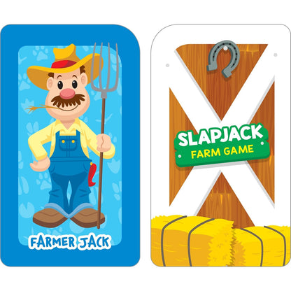 School Zone Slapjack Farm Card Game: 56 Game Cards, Preschool, Kindergarten, Animals, Counting, Matching, Vocabulary, Ages 4+