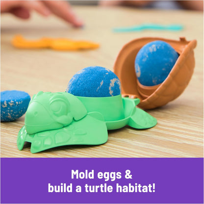 Kinetic Sand, Project Planet Deep Sea with 24oz Sensory Play Sand & Sea Creature Tools, Sustainably Minded Eco Friendly Materials, Holiday Gifts & Stocking Stuffers for Kids Ages 3 and up