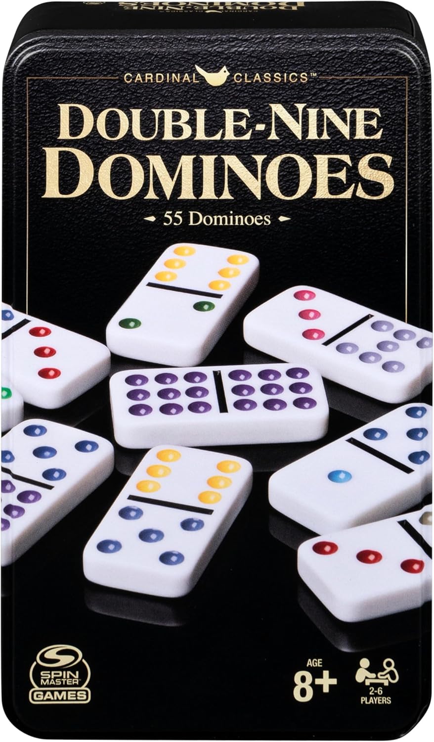 Spin Master Games, Wooden Domino Racks, Set of 4 Trays for Mexican Train Dominoes, Dominoes Games, Classic Game, Kids Game, Adults & Kids Ages 8+