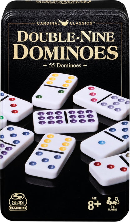 Spin Master Games, Wooden Domino Racks, Set of 4 Trays for Mexican Train Dominoes, Dominoes Games, Classic Game, Kids Game, Adults & Kids Ages 8+