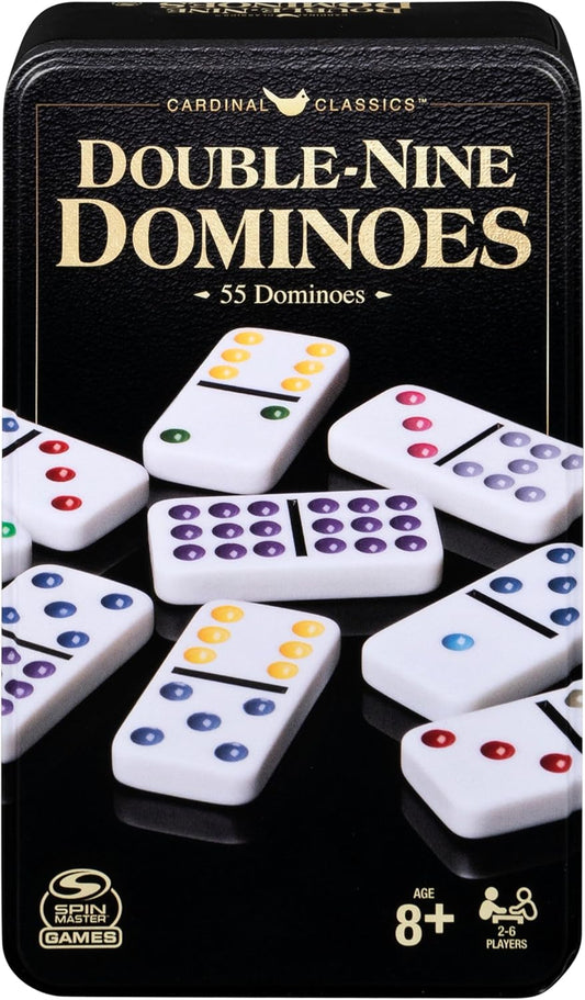 Spin Master Games, Wooden Domino Racks, Set of 4 Trays for Mexican Train Dominoes, Dominoes Games, Classic Game, Kids Game, Adults & Kids Ages 8+