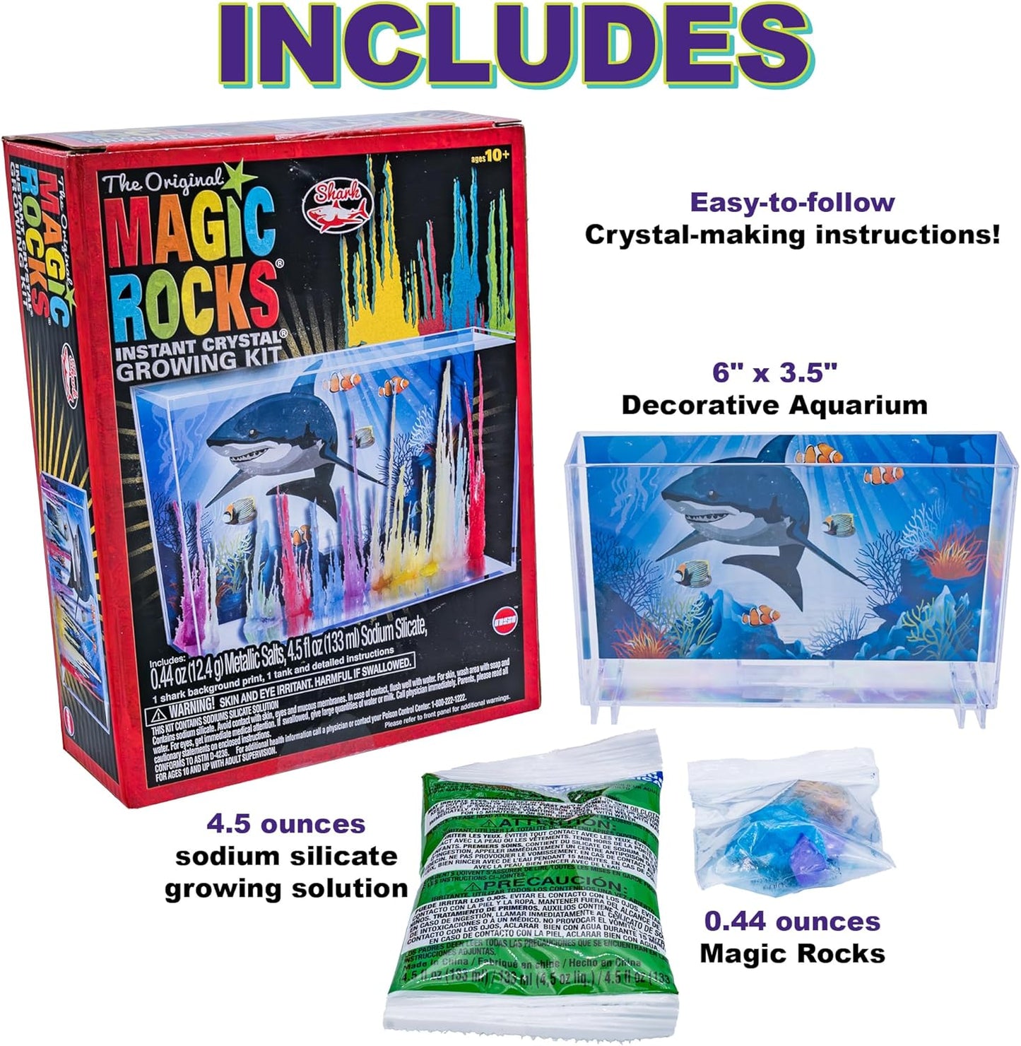 Toysmith Magic Rocks Instant Crystal Growing Kit (Assorted Styles)