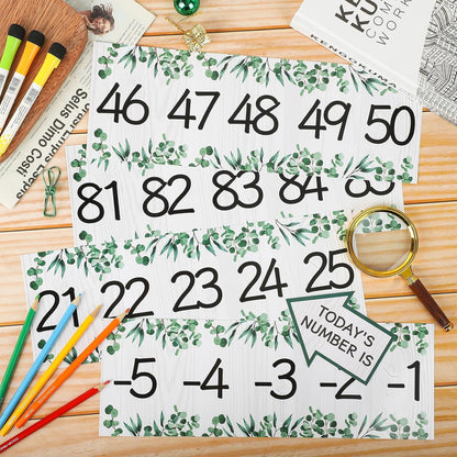 COCHIE Boho Number Line Bulletin Board Border - 20 to 120 Classroom Decorations for Wall Total 34ft, Math Number Lines Border Strips Learning Poster Supplies for Students, Teachers (Bohemian)