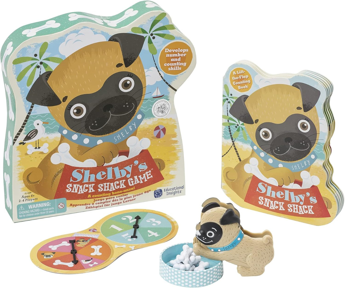 Educational Insights Shelby's Snack Shack - Toddler Board Games for Kids 4-6, Preschool Fine Motor Skills Toys for Toddlers, Turn Taking Kids Games, Early Math Learning Game, Counting Skill Game