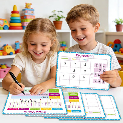 30 Packs Number Line Dry Erase Boards Cards, Double-Sided Writable & Erasable, 0-10 on One Side and 0-20 on the Other Side, Math Learning White Board Tool for Students, Classroom and Home (12” x 4”)