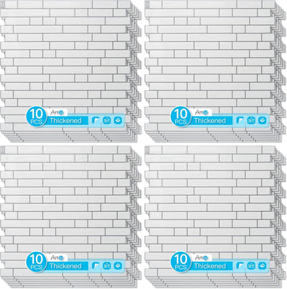 Art3d 10-Sheet Heavy-Duty Peel and Stick Backsplash, Waterproof Wall Tiles Stick on Kitchen Backsplash Living Space, Carrara Grey