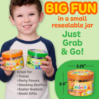 Creativity for Kids Sensory Minis Construction Kit | Cloud Clay Sensory Toy with Excavator for Kids | Spring Crafts that are Mess-Free, Screen-Free Travel Toy (Ages 3+)