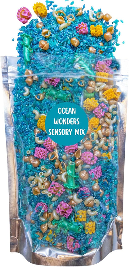 Sensory Rice, Sensory Bin Filler, Sensory Filler, Sensory Bins, 4th of July Toys, Sensory Bin Tools, Sensory Table Filler (4th of July Sensory Rice, 4 Cups)