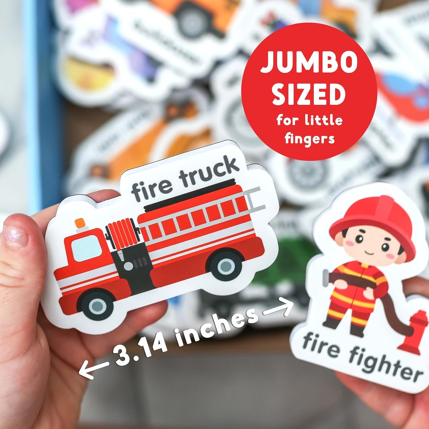 Curious Columbus Vehicles Fridge Magnets for Toddlers 1-3 Year Olds| Large Foam Refrigerator Magnets for Kids Baby and 3-5 Years Old | Magnetic ABC Learning | Educational Toys Babies to Preschool