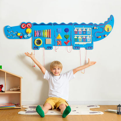 Unicorn Sensory Wall Panel for Kids - Activity Wall Busy Board Panels, Montessori Toddler Wall Activity Board, Wall Toys for Toddlers 3, Activity Cube, Perfect for Toddler Playroom, Pink