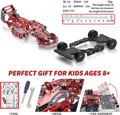 Lucky Doug STEM Building Projects Model Train Set Toys for Boys Kids 8 9 10 11 12 Years Old and Older - 340 PCS DIY Metal Building STEM Toys