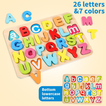 Aile Toddler Wooden Preschool Learning Shape Peg Puzzle Board Toys