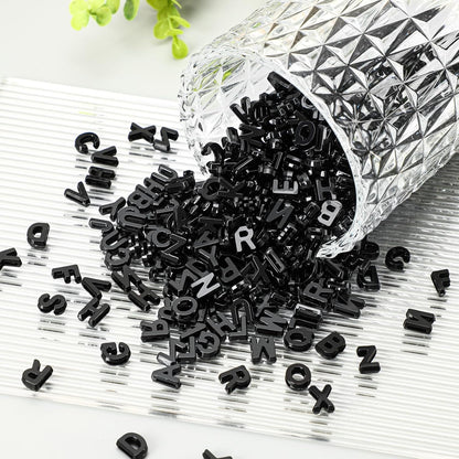 Augshy 400Pcs Large Letter Beads, Macaroon Hollow Letter Beads Plastic A-Z Mixed Alphabet Shape Bead for Jewelry Making Bracelets Necklaces Key Chains Shoelaces Crafts Party Decor(9 x 12 mm)