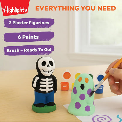 Highlights Paint Your Own Plaster Figurine & Activity Kits – DIY Art Sets with Figurines, Paints, Brush & Bonus Activities – Multiple Themes – Ages 6+