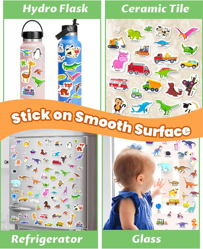 Walenced Reusable Sticker Book for Toddlers, Stickers for Kids, Toddler Sticker Book, Toddler Craft Activities, Toddler Travel Toys Ages 3 and Up Boy Girl Birthday Gifts