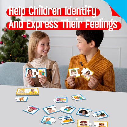 Rhyming Puzzles, 26 Groups Rhyming Word Cards Phonics Matching Game Self-Correcting Puzzle Early Childhood Learning Card for Kindergarten Preschool